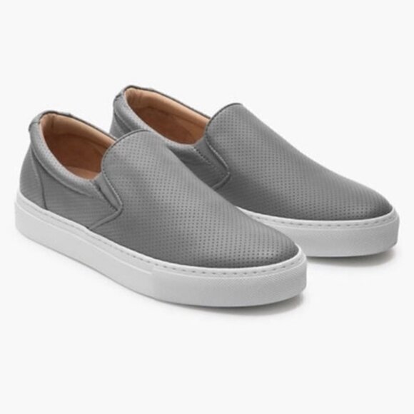 GREATS Gray Wooster Perforated Leather Slip On Sneakers, size 9 - Picture 15 of 15